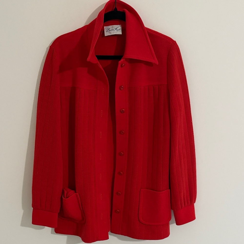 Pendleton Vibrant Red Knit Cardigan